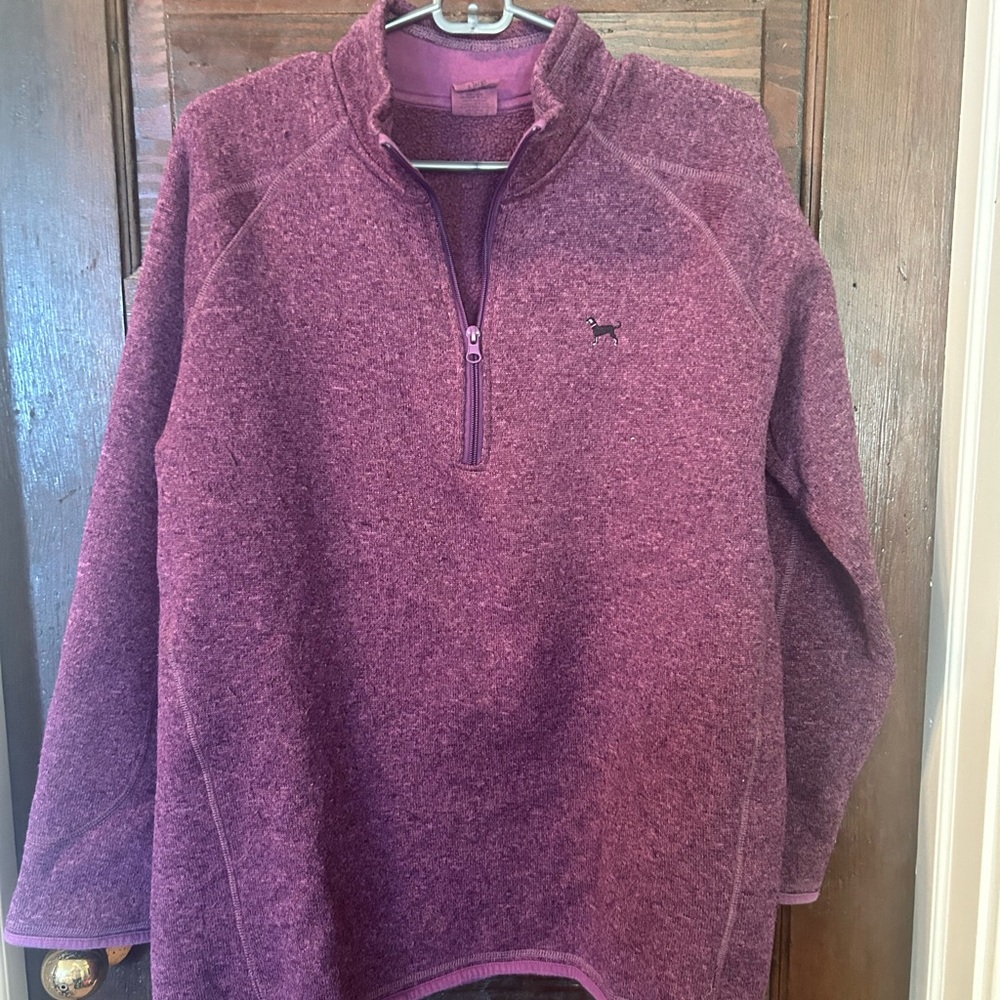 The Black Dog Purple Half Zip Fleece